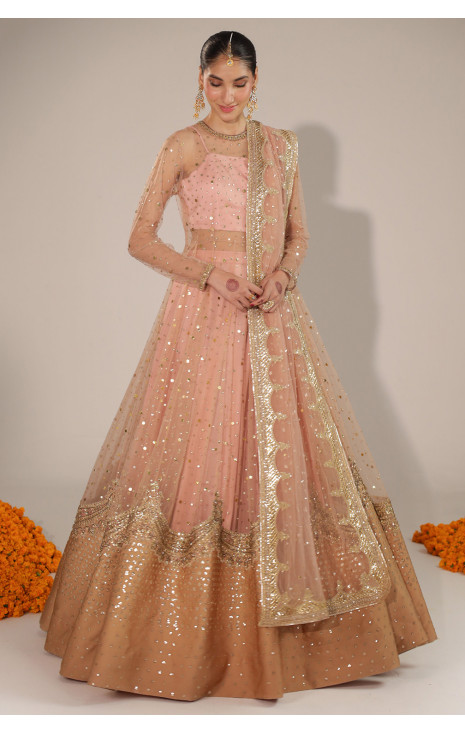Peach Anarkali
